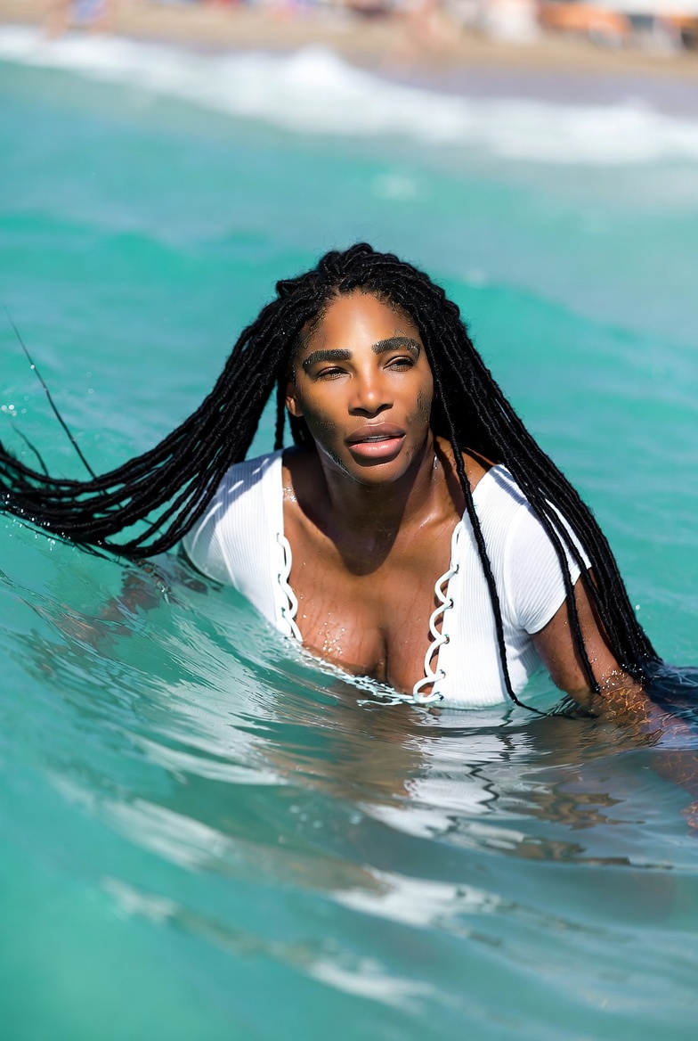 See Serena Williams’ Latest Beach Photo - So Irresistible That Fans Can’t Stop Watching After Her Underwear Loosens and Reveals Not Only the Clear View of the Backside but also a glimpse of the…