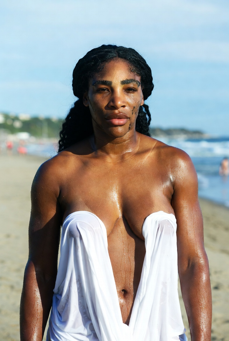 These Serena Williams New 10 Mouth-Watering Wet Beach Moment Photos in a Barely There Dress Are the New Viral Talk on the Internet, and Fans Went Crazy to See the Moment the Dress Slipped Down and What Revealed Is That Serena Has a Big