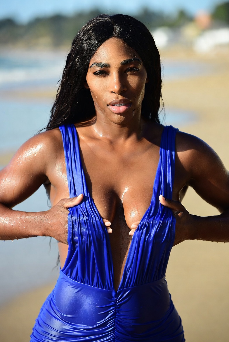 Fans Can't Believe Their Eyes - Serena Williams' Steamy Wet Bikini Photos Ignite Social Media – And It's Not Just When She Removes Her Hands from Covering Her B**bs, but When An Unexpected Wet Spot Reveals her...