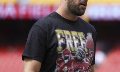 Travis Kelce on black Shirt