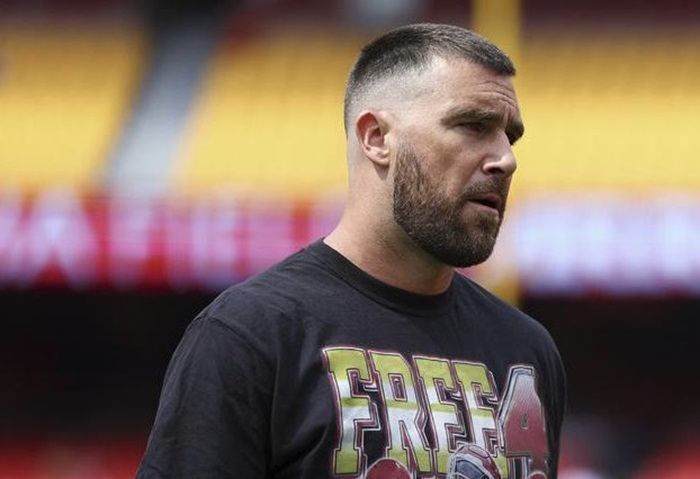 Travis Kelce on black Shirt