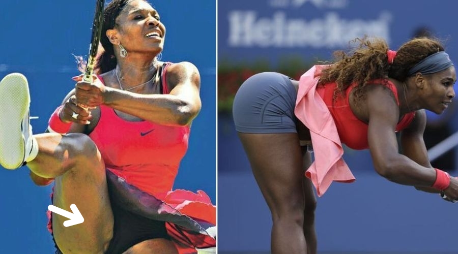 Look at 3 Rare Private Photos of Serena Williams' Giant Backside During Practice — Her Shorts Accidentally Slipped and Revealed...