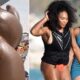 Serena Williams Irresistible giant backside on yatch photo send fans crazy, but what caused more damage was the moment the yatch hit turbulence and jiggle the giant backside losing the rope of the bikini and reveals a...