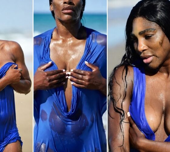 Fans Can't Believe Their Eyes - Serena Williams' Steamy Wet Bikini Photos Ignite Social Media – And It's Not Just When She Removes Her Hands from Covering Her B**bs, but When An Unexpected Wet Spot Reveals her...