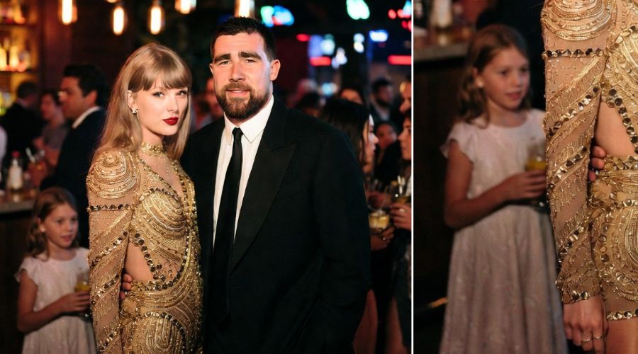 BREAKING: Taylor Swift and Travis Kelce Sneak Into Jay-Z and Beyoncé’s Oscars After-Party - See 3 Photos of Her Breathtaking, Perfect Golden Sparkling Dress, But What Shocks Fans Is When a Mysterious Little Girl Brought by the Couple Has Been Confirmed to Be… See More