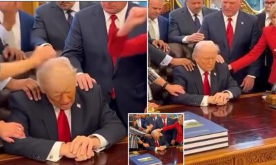 BREAKING: Trump Faints During Morning Prayer and Is Woken Up With Blows to the Head When They Thought He Was Still Sleeping — The Video Is Being Deleted Everywhere, See It Before It Is Completely Gone