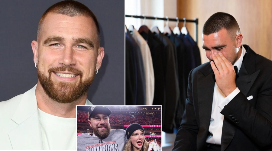 Emotional Video of Travis Kelce Crying Multiple Times During His Tuxedo Fitting for the Big Day Breaks the Internet