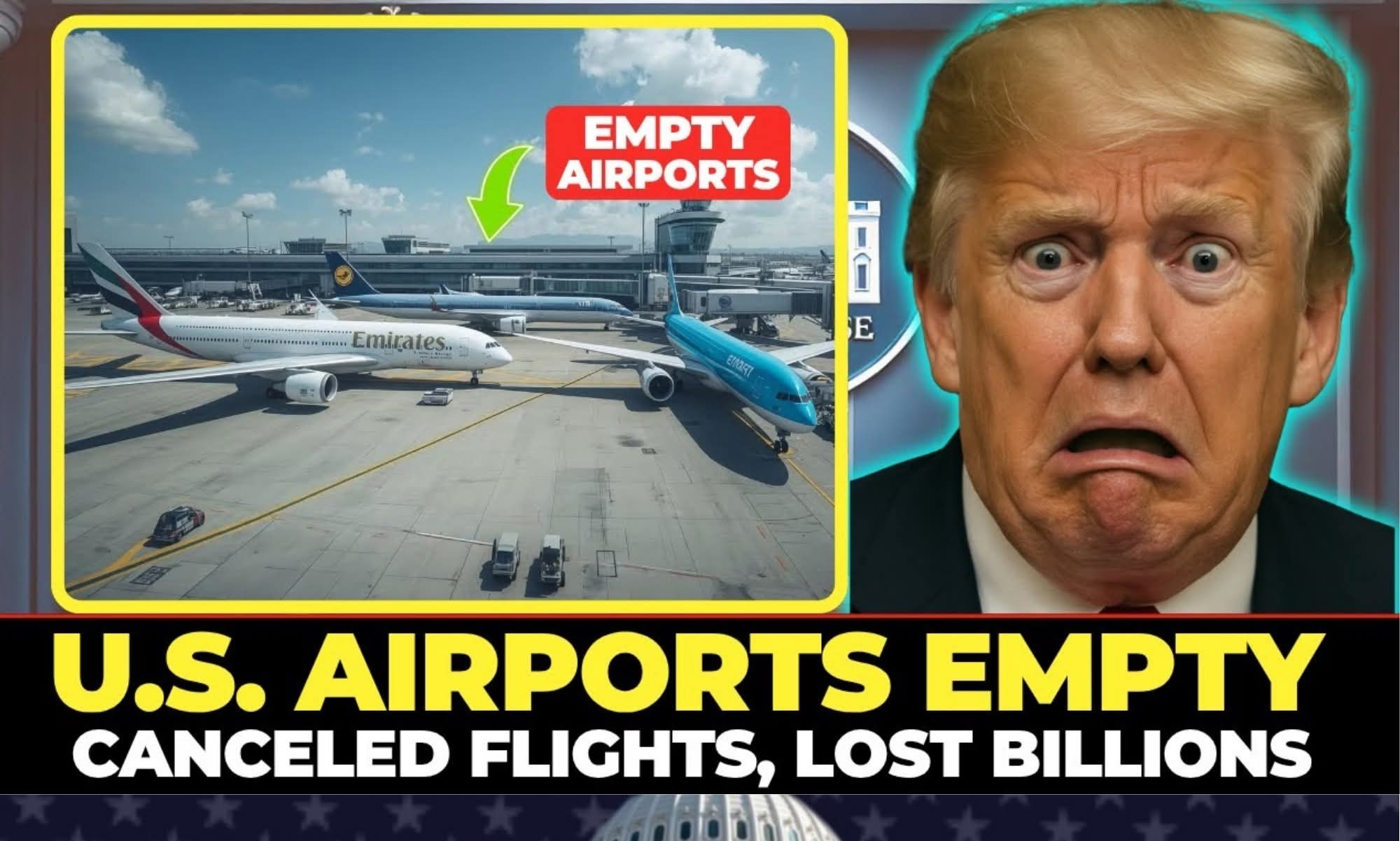 3 MINUTES AGO: Trump ERUPTS as U.S. Airports Fall Silent After 3 Million Tourists Cancel Trips All at Once — A Shocking Scenario Unfolds as Major Airports Turn Unusually Quiet, and an Urgent Report Delivered to Mar-a-Lago Sends Donald Trump Into a Rage, but the Real Reason Behind the Mass Cancellations Is Even More Shocking