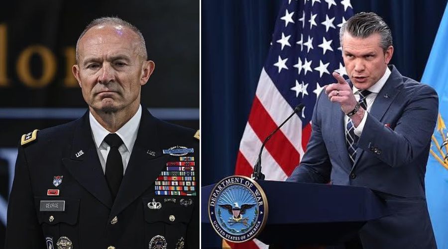 Pete Hegseth FIRES highest-ranking US Army Chief of Staff Gen. Randy George in the middle of an active war with Iran started by Trump because...