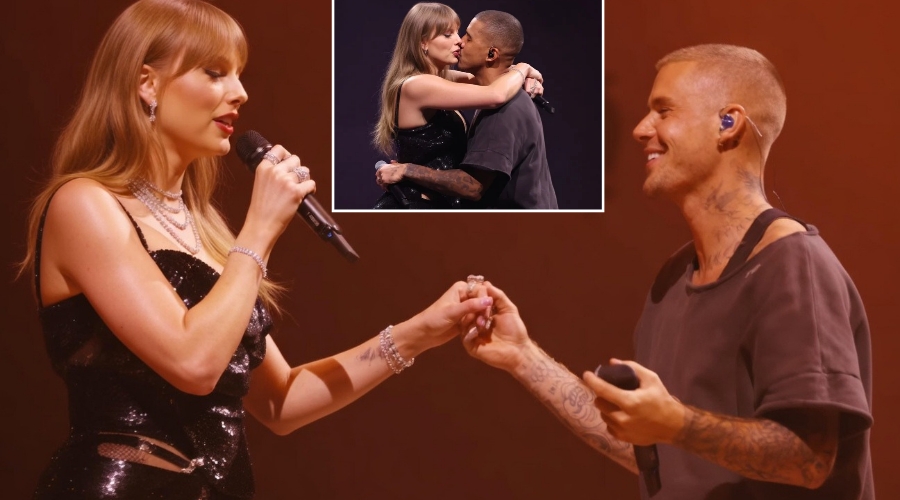 Justin Bieber kissed Taylor Swift live on stage during her Coachella performance and the crowd went wild