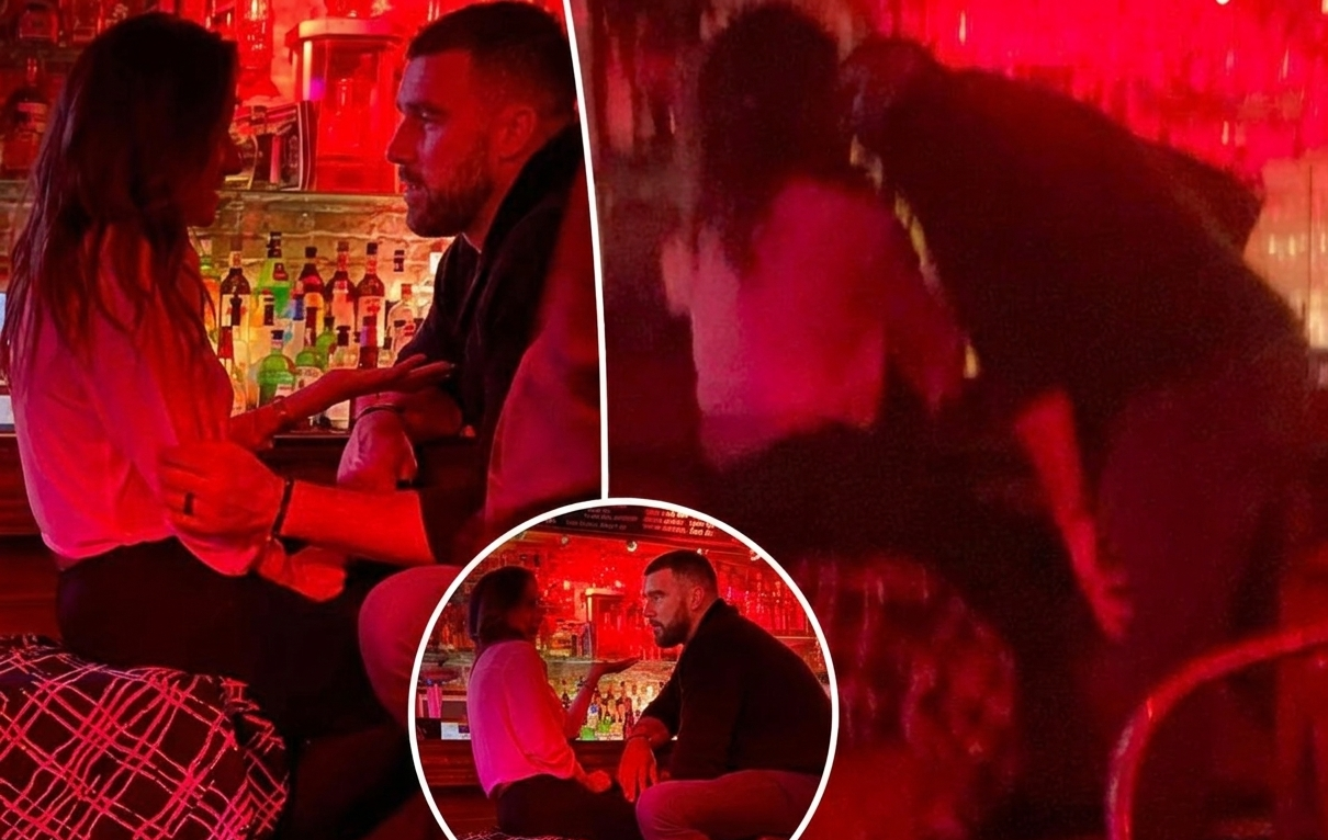 Travis Kelce Spotted Forcefully Kissing Mystery Woman in Kansas City Strip Club.. See Photos