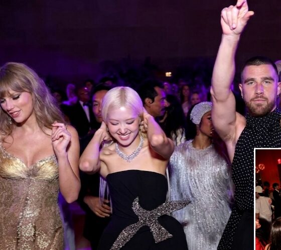 Drunk Taylor Swift in a Golden After-Party Goddess Look and Wasted Travis Kelce Spotted at the Met Gala After-Party, but Her Dance Clip Broke the Internet as She Was Mercilessly Mocked Over Her “Embarrassing” Moves