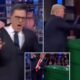 FULL VIDEO: Trump BURSTS into Stephen Colbert final 'late show' and pushing Colbert into a dumpster before he begins dancing to the Village People’s “YMCA.”