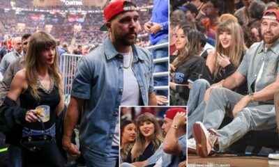 See moment Taylor Swift and Travis Kelce arrive courtside for the Knicks vs Cleveland Cavaliers Eastern Conference Finals in Cleveland and receive a standing ovation as the game stops to welcome them