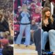 Watch moment Travis Kelce got emotional at the game when he and Taylor Swift arrived courtside for Knicks vs Cavaliers in Cleveland, wanted to sit but was stopped from sitting immediately due to the overwhelming reaction and moment from the crowd