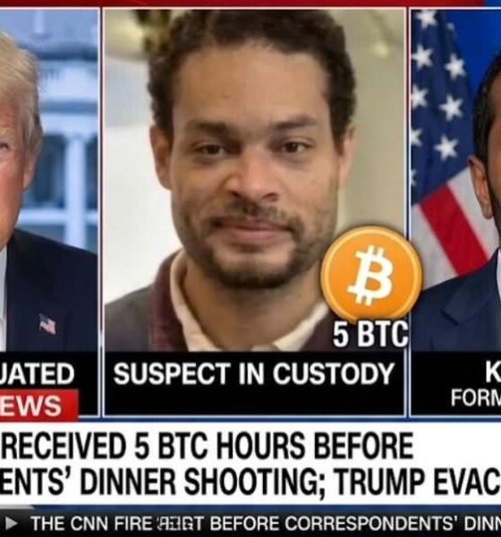FBI Investigation Reveals Suspect Got 5 BTC Just Hours Before Shooting That Triggered Trump’s Evacuation at White House Dinner