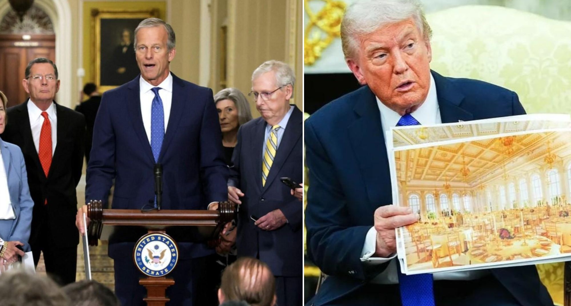 Senate Blocks $1B Trump Ballroom Plan — Backlash Erupts as Lawsuit Threat Looms and Supporters Begin to Turn